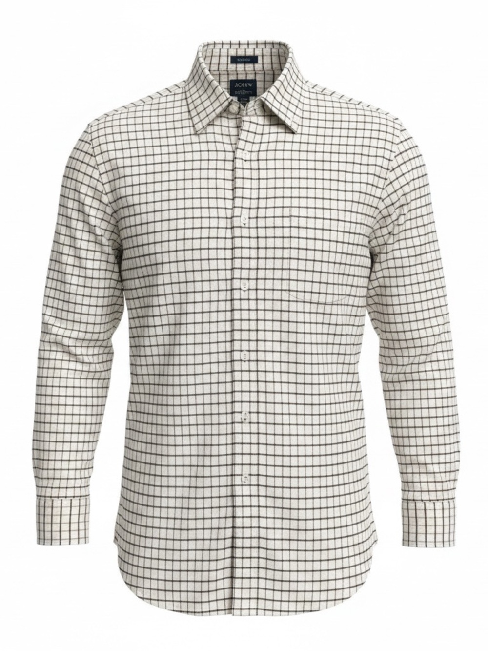 J. Crew White Shirt with Black/ red stripes 100% Cotton
